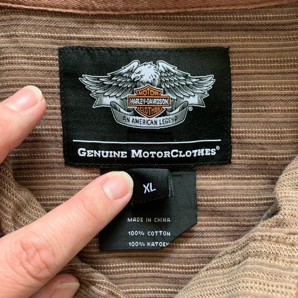 Harley-Davidson Striped Button Down Shirt - Picture 8 of 8